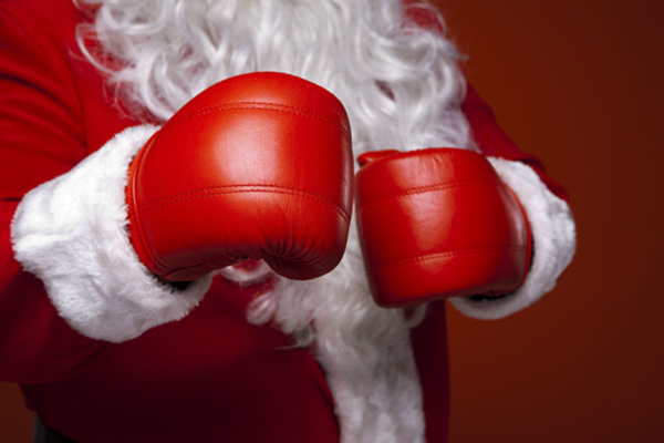 Boxing santa
