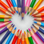pencils in a heart shape